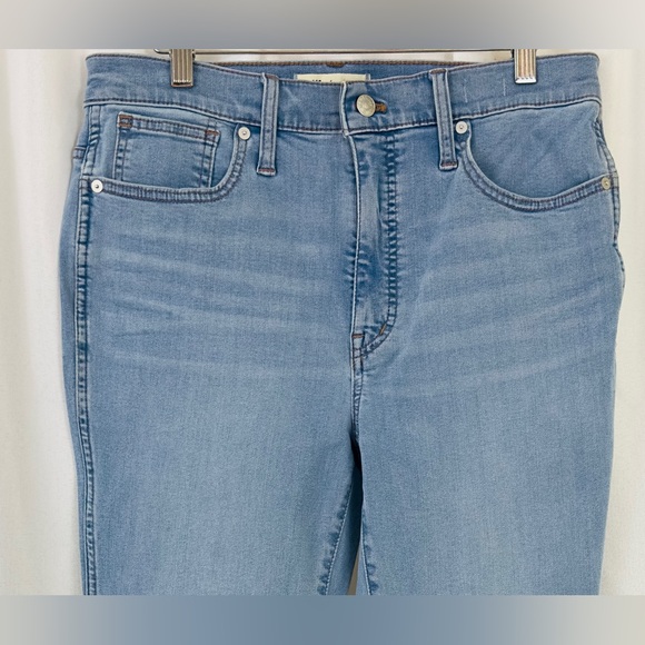 MADEWELL 10” High Rise Skinny Crop Raw Edge Jeans Charlemont Wash   Waist 30 NWT - Picture 7 of 15